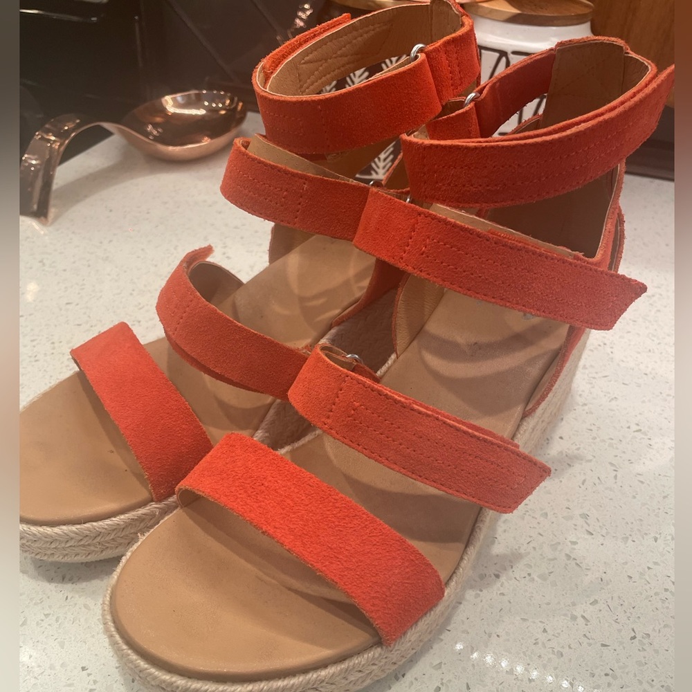 Sorel Dark Orange Wedge Sandal